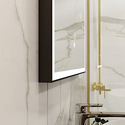 Зеркало "Frame Black LED" 600х800