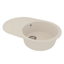 LACHA 760 Мойка кухонная из кварцгранита цвет: шампань  комплектация: крепеж, сливная арматура с пер