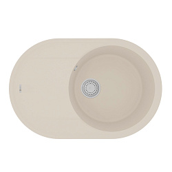 LACHA 760 Мойка кухонная из кварцгранита цвет: шампань  комплектация: крепеж, сливная арматура с пер