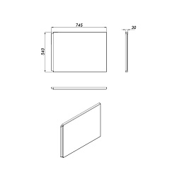 Панель для ванны боковая VIRGO 75