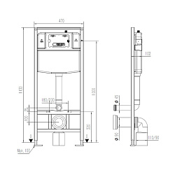 Corpa Nera Caruso/Карузо 55 инсталляция для подвесного унитаза 