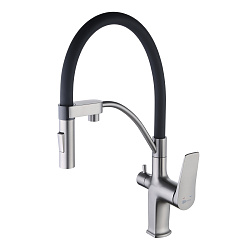 Смеситель для кухни с гибким изливом, с подключением к фильтру питьевой воды, 2 режима
