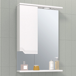 Зеркальный шкаф/лев/с/с/белый(50см) Viktoria/AQUA DE MARCO