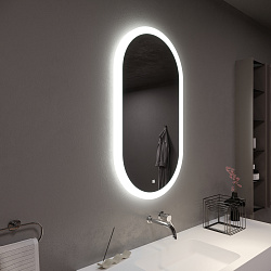 Зеркало/LED-подсветка (55см*100см)/сенсор. выключатель Fly/AQUA DE MARCO