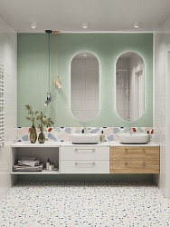 Столешница Stone из керамогранита Aura 60x45x2 светло-серый сатиновый