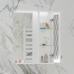 Зеркало-шкаф Milena 55 правый (белый)