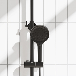 Душевая система со смесителем Pragma Olako, матовый черный, OLK3.BFSS.022