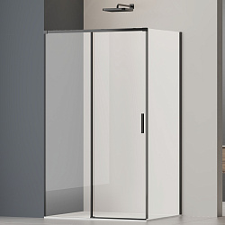 Душевой уголок Soft 2 VSR-3SO28011CLB, 1100*800, черный, стекло прозрачное, , шт