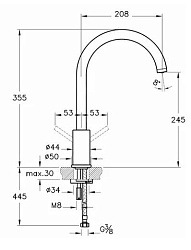ВЫВОД Minimax S Смеситель для мойки, матовый черный