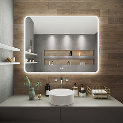 Зеркало/LED-подсветка/антизапотевание/2 кнопки (120см*80см)Amazon/AQUA DE MARCO