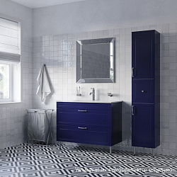 Тумба напольная, 100 см, синий, Oxford, IDDIS, OXF10N1i95 подходит умыв. 0131000i28