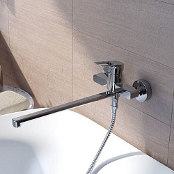 Смеситель для ванны с длинным изливом, Spin, IDDIS, SPISBL2i10WA