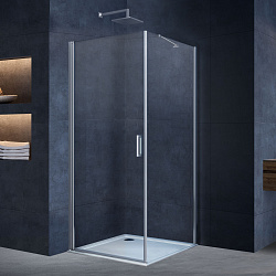 Душевой уголок Alpha VSR-3ALP9090CL, 900*900, хром, стекло прозрачное, , шт