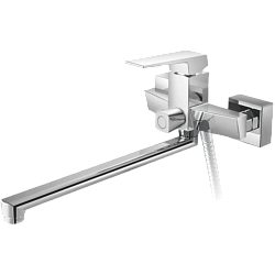Смеситель для ванны, длинный излив, латунь, хром HB22191
