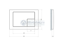 Кнопка: CORNER, пластик хром глянцевый