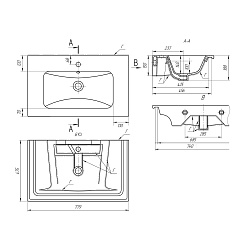 Умывальник "Эйфория 80" NEW MYJOYS