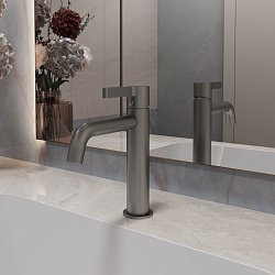 Смеситель для раковины Villa VBF-1VL1GM однорычажный, вороненая сталь, , шт