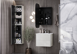 Шкаф навесной СОХО Слэйт\Галька серая