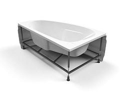 Ванна асимметр.: JOANNA 140x90, левая, ультра белая