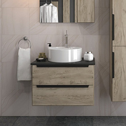 Corpa Nera Bosso/Боссо раковина накладная D40 с полочкой под смеситель, белый