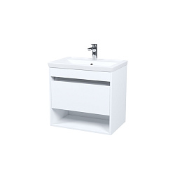 Тумба с умывальником, подвесная, с нишей, 60 см, белый, Zodiac X, IDDIS, ZDX60WNi95K