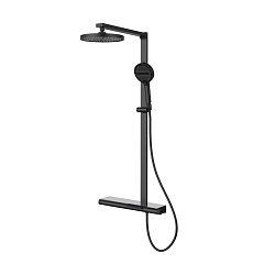 Душевая стойка Arco VSFS-4AR1MB с изливом, черный матовый, , шт