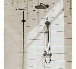 Верхний душ Pragma Nanta, матовый черный, NAN2.BBLT.016