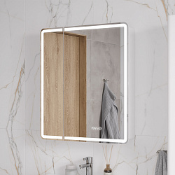 Шкаф зеркальный Nice LED 70 с часами