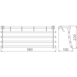 Полка для полотенец, хром HB806