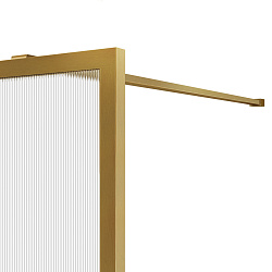 Душевая перегородка Walk-In VSW-1HP110FLBG, 1100*2000, брашированное золото, стекло рифленое, , шт