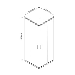 Душевой уголок Garda VSS-1G1112CLBN, 1200*1100, брашированный никель, стекло прозрачное, , шт