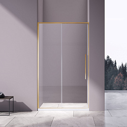 Душевая дверь Slim-N VDS-4SN130CLG, 1300, брашированное золото, стекло прозрачное, , шт