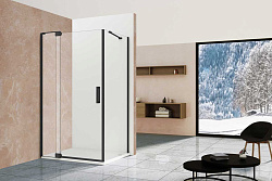 Душевой уголок Extra VSR-1E809010CLB, 800/900*1000, черный, стекло прозрачное, , шт