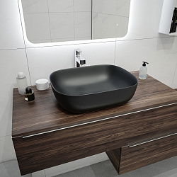 Corpa Nera Viotti/Виотти  50 раковина накладная, artceramic, черный матовый