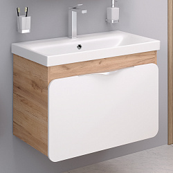 Тумба /2 ящ/подвесная/дуб золотой Крафт(80см) Skandi/AQUA DE MARCO