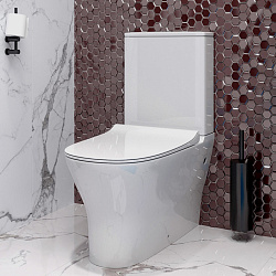 Corpa Nera Paganini/Паганини унитаз-компакт безободковый, быстрос.сиденье с микролифтом, белый