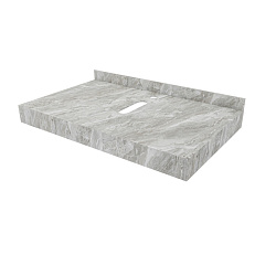 Corpa Nera Grossi/Гросси столешница 80 под раковину керамогранит, серый мрамор