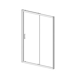 Душевая дверь Alpha VDS-3AL100MT, 1000, хром, стекло текстурное, , шт