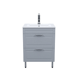Тумба с умывальником, напольная, 60 см, светло-серый, Oxford, IDDIS, OXF60L0i95K подходит умыв. 0136