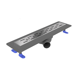 Corpa Nera Grossi/Гросси душевой трап 50 см с гидрозатвором, решетка из нержавеющей стали, хром