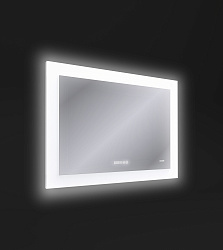 Зеркало: LED 060 pro 80*60, с подсветкой, антизапотевание, часы, Сорт1