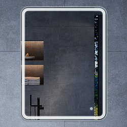 Зеркало LED VLM-3MA600 600х800 c сенсорным выключателем и диммером, , шт