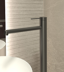 Смеситель для раковины напольный Rim VFBF-2R1GM, однорычажный, вороненая сталь, , шт