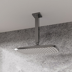 Душевая насадка верхняя прямоугольная, хром с белым, Esper, IDDIS, ESP25CSi64