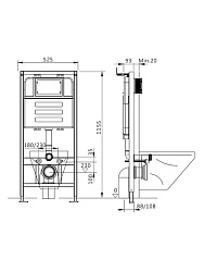 Corpa Nera Caruso/Карузо 52 инсталляция для подвесного унитаза 