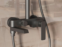 Душевая стойка VSFS-413GM с изливом, вороненая сталь, , шт