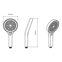 Ручной душ с шлангом VSHN-42HGM, вороненая сталь, , шт