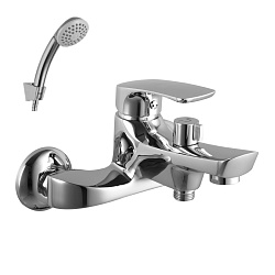 ВЫВОД plus SHAPE Смеситель для ванны с коротким изливом, поворотный переключатель, латунь/хром