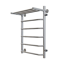 Aringa Римини полотенцесушитель водяной 50*80*50 с полкой. боковое подключение правое, хром