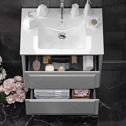 Зеркало Opadiris Луиджи 70, цвет серый матовый, вар. 2